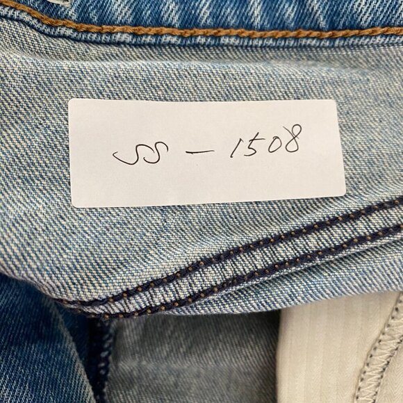 Abercrombie & Fitch Denim The Mom Shorts Size 35/20 High Rise Distressed SS-1508 - Picture 2 of 7